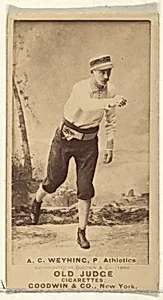 A.C. Weyhing, Pitcher, Philadelphia Athletics, from the Old Judge series (N172) for Old Judge Cigarettes by Goodwin & Company