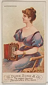 Accordion, from the Musical Instruments series (N82) for Duke brand cigarettes by W. Duke, Sons & Co.|Schumacher & Ettlinger
