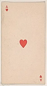 Ace of Hearts, from the Transparent Playing Cards series (N220) issued by Kinney Bros. by Kinney Brothers Tobacco Company