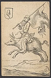 Acorn Knave: A Man Astride a Swine