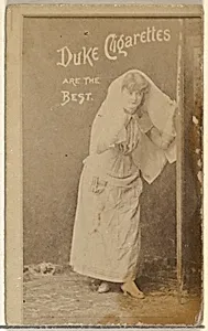 [Actress clothed in white], from the Actors and Actresses series (N145-6) issued by Duke Sons & Co. to promote Duke Cigarettes by W. Duke, Sons & Co.