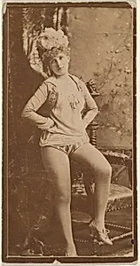 Actress leaning on chair, from the Actresses series (N668) by Unknown Artist