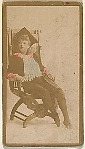Actress seated in straight-backed chair, from the Actresses series (N668) by Unknown Artist