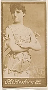 Actress standing with arms crossed, from the Actresses series (N664) promoting Old Fashion Fine Cut Tobacco
