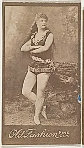 Actress standing with arms crossed, from the Actresses series (N664) promoting Old Fashion Fine Cut Tobacco