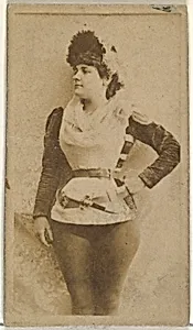 [Actress standing with hand on hip], from the Actors and Actresses series (N145-8) issued by Duke Sons & Co. to promote Duke Cigarettes by W. Duke, Sons & Co.|American Tobacco Company