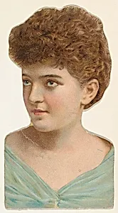 Actress wearing blue bodice, from Stars of the Stage, Fourth Series (N132) issued by Duke Sons & Co. to promote Honest Long Cut Tobacco by American Tobacco Company|W. Duke, Sons & Co.