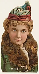 Actress wearing bodice with fur neckline, from Stars of the Stage, Fourth Series (N132) issued by Duke Sons & Co. to promote Honest Long Cut Tobacco by W. Duke, Sons & Co.|American Tobacco Company