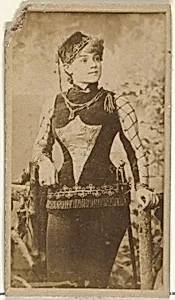 [Actress wearing fez], from the Actors and Actresses series (N145-8) issued by Duke Sons & Co. to promote Duke Cigarettes by American Tobacco Company|W. Duke, Sons & Co.