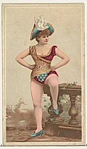 Actress wearing hat with dove on brim, from Stars of the Stage, Second Series (N130) issued by Duke Sons & Co. to promote Honest Long Cut Tobacco by W. Duke, Sons & Co.|Hyneman & Schmidt, New York|American Tobacco Company