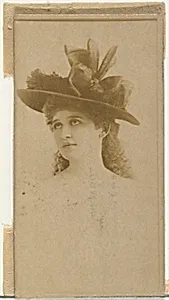 [Actress wearing hat with ornate ribbons], from the Actors and Actresses series (N145-8) issued by Duke Sons & Co. to promote Duke Cigarettes by American Tobacco Company|W. Duke, Sons & Co.