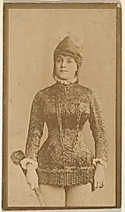 Actress wearing military-inspired costume, from the Actresses series (N668) by Unknown Artist