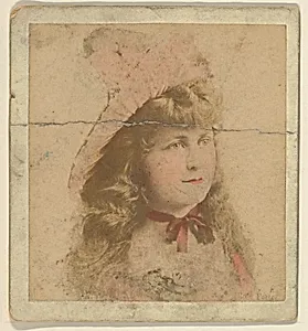 Actress wearing pink bonnet, from the Actresses series (N246), Type 2, issued by Kinney Brothers to promote Sporting Extra Cigarettes by Kinney Brothers Tobacco Company