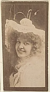 Actress wearing wide-brimmed hat, from the Actresses series (N668) by Unknown Artist
