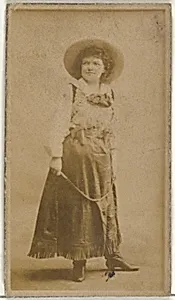 [Actress wearing wide-brimmed hat], from the Actors and Actresses series (N145-8) issued by Duke Sons & Co. to promote Duke Cigarettes by American Tobacco Company|W. Duke, Sons & Co.