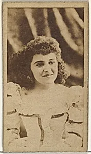 [Actress with curly hair], from the Actors and Actresses series (N145-8) issued by Duke Sons & Co. to promote Duke Cigarettes by W. Duke, Sons & Co.|American Tobacco Company