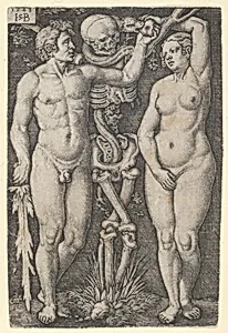 Adam and Eve by Sebald Beham|Barthel Beham