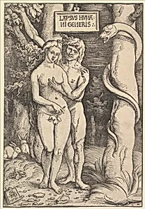Adam and Eve by Hans Baldung (called Hans Baldung Grien)