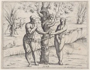 Adam and Eve Eating the Forbidden Fruit, from Old and New Testaments