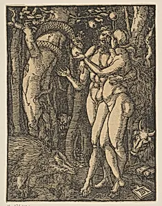 Adam and Eve, from the Small Passion, copy by Albrecht Dürer|Johann Mommard