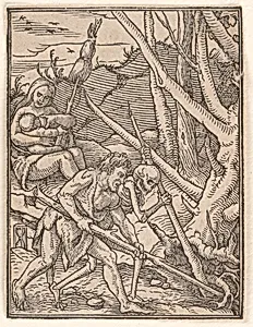 Adam Ploughing, from The Dance of Death by Hans Holbein the Younger|Hans Lützelburger