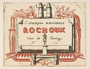 Address-card of the printseller, Rochoux by Charles Meryon|Rochoux|Auguste Delâtre