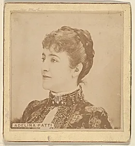 Adelina Patti, from the Actresses series (N246), Type 2, issued by Kinney Brothers to promote Sporting Extra Cigarettes by Kinney Brothers Tobacco Company