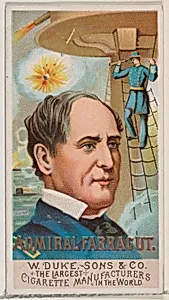 Admiral Farragut, from the series Great Americans (N76) for Duke brand cigarettes by W. Duke, Sons & Co.