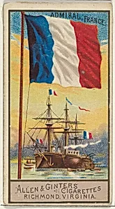 Admiral, France, from the Naval Flags series (N17) for Allen & Ginter Cigarettes Brands by Allen & Ginter