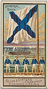 Admiral, Russia, from the Naval Flags series (N17) for Allen & Ginter Cigarettes Brands by Allen & Ginter