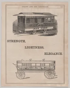 Advertisement for Street Car and Omnibus made by John Stephenson of New York