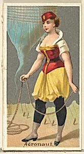 Aeronaut, from the Occupations for Women series (N166) for Old Judge and Dogs Head Cigarettes by Goodwin & Company