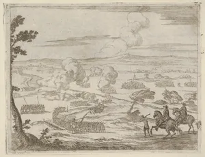 After a Long March, Francesco I d'Este Passes with the River of Cassano with his Army, thus Causing Great Harm to the Spanish, from L'Idea di un Principe ed Eroe Cristiano in Francesco I d'Este, di Modena e Reggio Duca VIII [...]