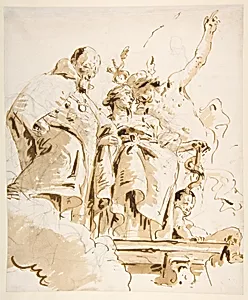 Aged Dignitary Attended by Mercury and Prudence by Giovanni Battista Tiepolo