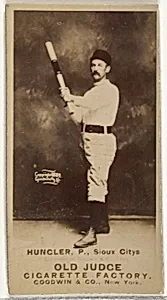 Al C. Hungler, Pitcher, Sioux City Corn Huskers, from the Old Judge series (N172) for Old Judge Cigarettes by Goodwin & Company