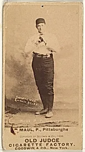 Al Maul, Pitcher, Pittsburgh, from the Old Judge series (N172) for Old Judge Cigarettes by Goodwin & Company