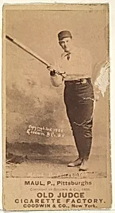 Al Maul, Pitcher, Pittsburgh, from the Old Judge series (N172) for Old Judge Cigarettes by Goodwin & Company