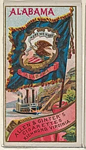 Alabama, from Flags of the States and Territories (N11) for Allen & Ginter Cigarettes Brands by Allen & Ginter