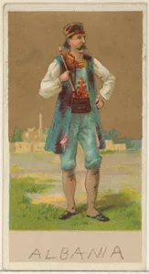 Albania, from the Natives in Costume series (N16), Teofani Issue, for Allen & Ginter Cigarettes Brands