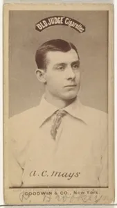 Albert C. "Al" Mays, Pitcher, Brooklyn Bridegrooms, from the Old Judge series (N172) for Old Judge Cigarettes