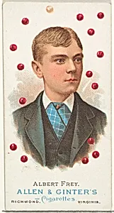 Albert Frey, Pool Player, from World's Champions, Series 1 (N28) for Allen & Ginter Cigarettes by Lindner, Eddy & Claus|Allen & Ginter
