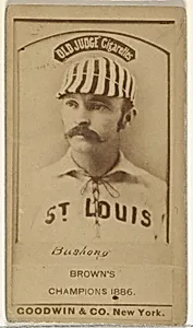 Albert John "Doc" Bushong, Catcher, St. Louis Browns, from the Old Judge series (N172) for Old Judge Cigarettes by Goodwin & Company