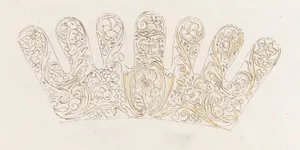 Album of designs for embroidery: bodices, gauntlets, caps, bags, page 23 (recto)