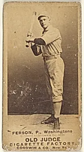Alexander "Colonel" Ferson, Pitcher, Washington Nationals, from the Old Judge series (N172) for Old Judge Cigarettes by Goodwin & Company