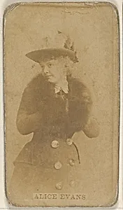 Alice Evans, from the Actors and Actresses series (N45, Type 8) for Virginia Brights Cigarettes by Allen & Ginter