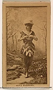 Alice Harrison, from the Actors and Actresses series (N145-2) issued by Duke Sons & Co. to promote Cross Cut Cigarettes by W. Duke, Sons & Co.