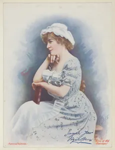 Alice of Old Vincennes, from the Actresses series (T1), distributed by the American Tobacco Co. to promote Turkish Trophies Cigarettes