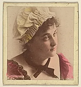 Alice Palmer, from the Actresses series (N246), Type 2, issued by Kinney Brothers to promote Sporting Extra Cigarettes by Kinney Brothers Tobacco Company