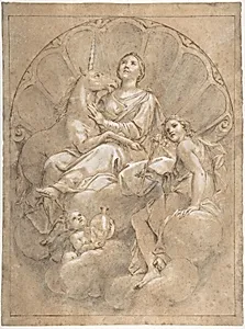 Allegorical Figure of Purity with a Unicorn