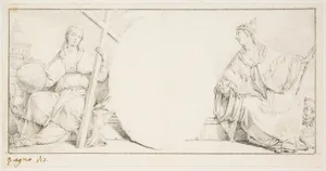 Allegorical Figures of Religion and Venice Flanking an Empty Cartouche